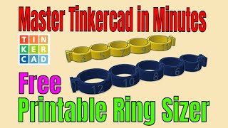 Free Tinkercad 3D Printable Ring Sizer amp How it was Built in 6 Minutes [upl. by Annoval709]