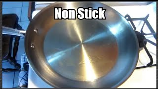 Stainless Steel Pan  NonStick Test [upl. by Romina]