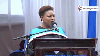 Health CS Susan Wafulas speech in Nyeri during Outspan Medical College 11th Graduation Ceremony [upl. by Ellak]