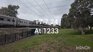 The Ghan passenger train leed by NR75 and NR81 [upl. by Etteiram605]