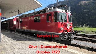 Surselva Line Chur  Disentis Mustér October 2023 [upl. by Ettore934]