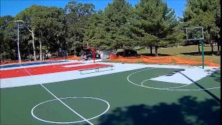 Buttonwood Park New Bedford MA  Construction of New Basketball Courts [upl. by Enelkcaj]