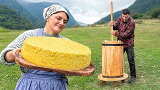 Making the Creamiest Butter from Fresh Milk With The Old Traditional Method [upl. by Adena]