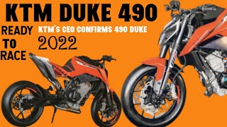 2022 ktm duke 490  CEO Confirms [upl. by Enahsal351]