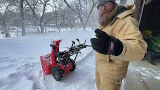 12 inches of Snow Ariens Deluxe 24 Snowblower First big snow of 2024 [upl. by Pallaton208]