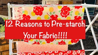 Twelve Reasons to Prestarch Your Fabric [upl. by Ylenats]