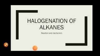 Halogenation of alkanes chlorination of methane Reaction and mechanism Be Pharmawise [upl. by Oremor]