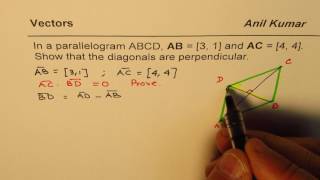 Show that the diagonal of this parallelogram are perpendicular [upl. by Ameer]