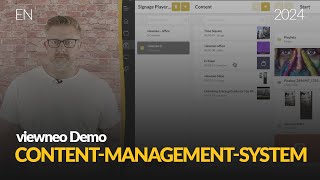 The viewneo Content Management System  All Functions amp Overview  viewneo Demo EN [upl. by Yemar]