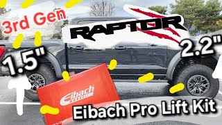 3rd Gen Ford Raptor  Eibach Pro Lift Kit  37PP  Raptor Vlog [upl. by Janek316]