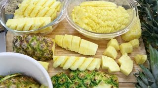 How to Cut a Pineapple 4 Ways  Episode 158 [upl. by Enecnarf72]