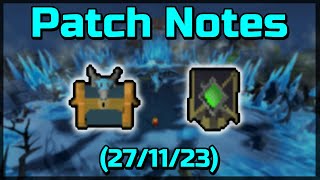 Patch Notes Vorkath 271123 [upl. by Eimerej]