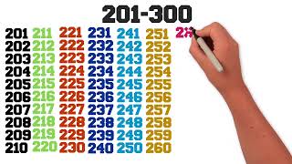 123  201 to 300 numbers  counting learn and write for kids [upl. by Tadashi]