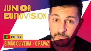 JUNIOR EUROVISION 2021 🇵🇹 PORTUGAL REACTION  SIMAO OLIVEIRA  O RAPAZ 🤤 THAT GUITAR 🤤 [upl. by Naam]