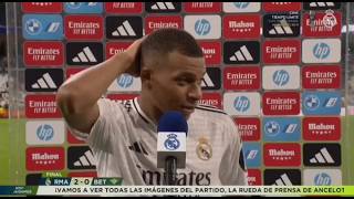 La Réaction De Kylian Mbappé apres son premier but en Liga Real Madrid 20 Betis [upl. by Vivle]