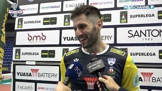 Yuasa Battery Grottazzolina  Mint Vero Volley Monza 23 LMVP Andrea Mattei in Mixed Zone [upl. by Enilrem]