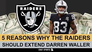 Darren Waller Extension 5 Reasons Why The Las Vegas Raiders NEED To Pay Him Before Chargers Game [upl. by Drarehs]