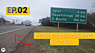 02 De Boituva a Tatui pior estrada até agora até USHUAIA de BICICLETA [upl. by Harad]