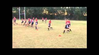 Defensive line Drill Rugby League [upl. by Haerle536]