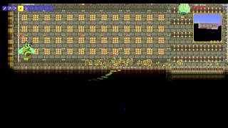 Terraria Prehardmode AFK farm with Hoiks takes down 5 prehardmode bosses [upl. by Novej602]