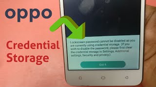 Lock screen password cannot be disabled  Credential storage [upl. by Kcin965]