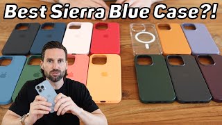 iPhone 13 Pro Sierra Blue  What is the BEST LEATHER and SILICONE Case [upl. by Yrek243]