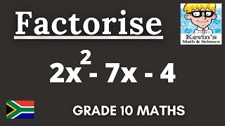 Trinomial Factorisation grade 10 Number in front not a 1 [upl. by Ahsart]