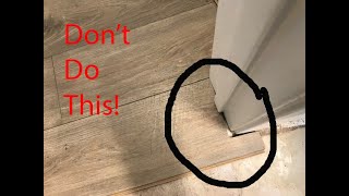 How to install laminate flooring around doors and cabinets [upl. by Imoian]