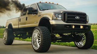 ExGirlfriend’s F350 Gets GIANT 25000 Wheels [upl. by Ainaznat800]