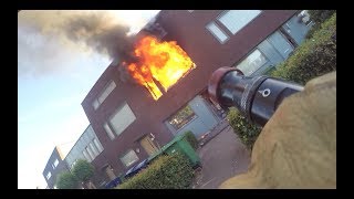 DUTCH FIREFIGHTERS  UITSLAANDE WONINGBRAND 24 [upl. by Refinney]