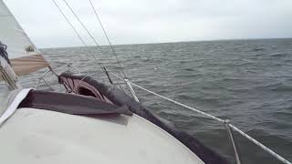 Bristol 27 sailing to Mobjack Bay from Kiptopeke [upl. by Curnin]