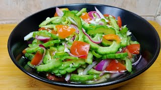 HEALTHY AND QUICK SALAD VERY SIMPLE EASY AND DELICIOUS ensaladangampalaya [upl. by Fedak964]