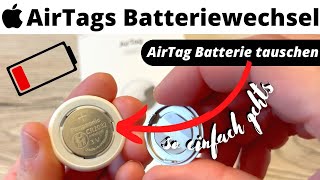 AirTags Batteriewechsel 🔋Apple AirTag Batterie tauschen  so einfach gehts [upl. by Kerby]