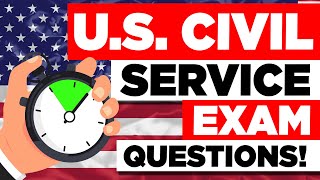 US CIVIL SERVICE EXAM TEST QUESTIONS amp ANSWERS Pass Your Civil Servant Exam with 100 [upl. by Gausman]