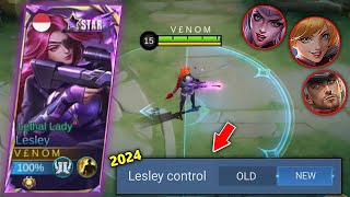 LESLEY NEW CONTROL SETTING 2024🤫 LESLEY BEST BUILD 2024 [upl. by Nylatsyrk]