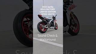 LIMITED EDITION Aprilia RSV4 Factory Speed White Akrapovic Sound Check [upl. by Scoter]