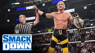 Logan Paul becomes final entrant in Elimination Chamber SmackDown highlights Feb 16 2024 [upl. by Ennairod]