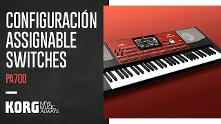 KORG PA700  Configuración de Assignable Switches [upl. by Leirza]