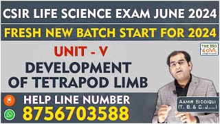 CSIRLIFESCIENCE2024  UNITVDevelopmentofTetrapodLimb  By Aamir Sir  THE BIO JUNCTION [upl. by Elli807]