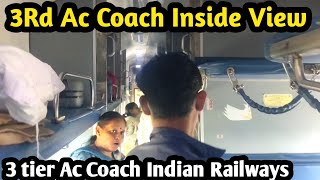 3Rd Ac Coach Inside View  3 tier Ac Coach Indian Railways  3a Coach In Train Sleeper Class Coach [upl. by Yaresed]