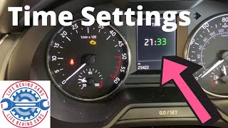 Skoda Octavia Clock Time Settings [upl. by Norine842]