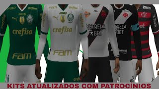 KITS BRASILEIRÃO SÉRIE A ATUALIZADOS COM PATROCÍNIOS PARA PES PPSSPP VERSÃO OLLIVER PSP [upl. by Baumbaugh]