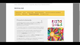 Resto al Sud  Come funziona laccesso alla piattaforma informatica tutorial [upl. by Namad]