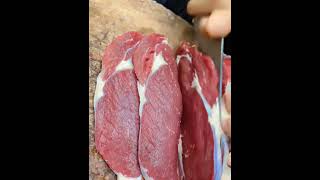 Fresh beef meatcuttingknife beefcutter beef mutton food beefcuts chicken streetfood [upl. by Elison]