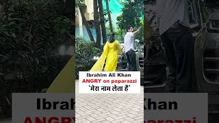 Ibrahim Ali Khan ANGRY on paparazzi ‘मेरा नाम लेता है  angry bollywood shorts [upl. by Nomrac955]