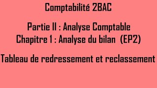 Analyse du bilan  Tableau de redressement et reclassement Bilan financier avec exercice [upl. by Ermina]