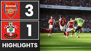 HIGHLIGHTS Arsenal 31 Southampton  Premier League [upl. by Akcirederf722]