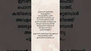 Kuttanadan punja neele lyricsmalayalam shorts lyrics malayalam viral trending shortsfeed [upl. by Aisitel]