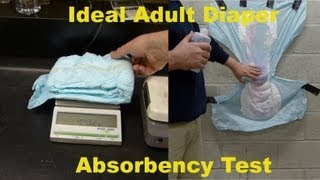 Ideal Adult Diaper absorbency test [upl. by Haleemak376]