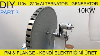 DÜŞÜK DEVİRDE YÜKSEK GÜÇ İSTEYENLER İÇİN ALTERNATÖR PROJESİ  10KW JENERATÖR YAPIMI  part2 [upl. by Viafore666]